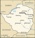 Map of Zimbabwe